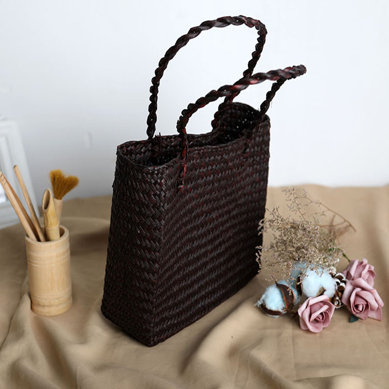 Rattan Woven Handbag New Style Straw Bag Woven Straw Bag Cjdropshipping