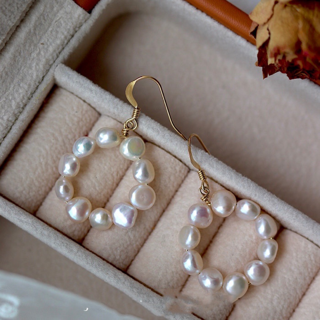 Buy Freshwater 8mm Pearl Earrings, Handmade White Baroque Pearl Jewelry,  Dangly Drop Earrings, Bridal Earrings, Natural Real Round Pearl, UK Online  in India - Etsy