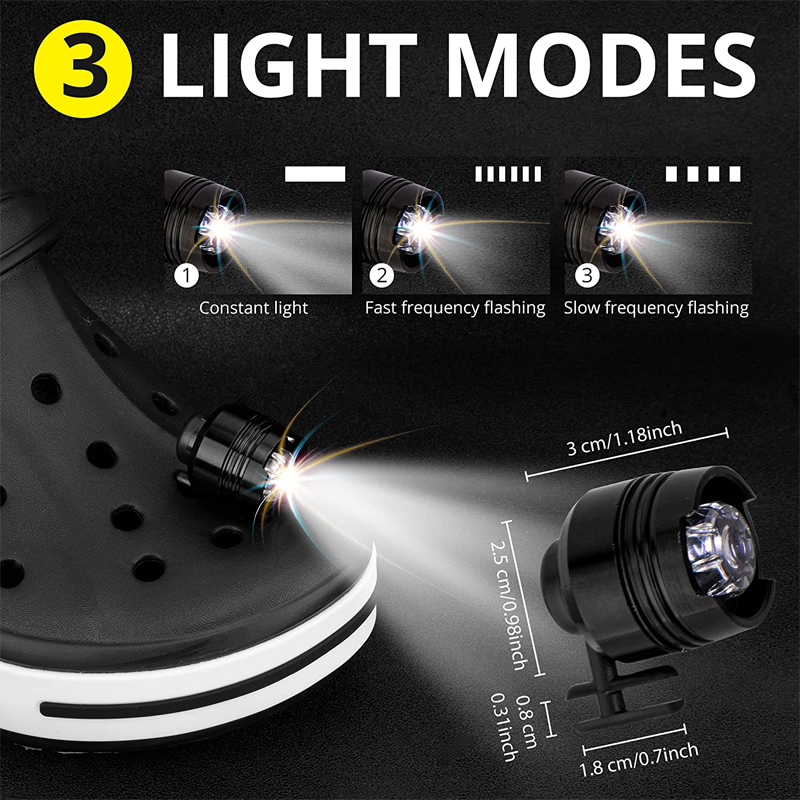 Dropship Headlights For Croc; 2Pcs Croc Lights For Shoes; Light Up