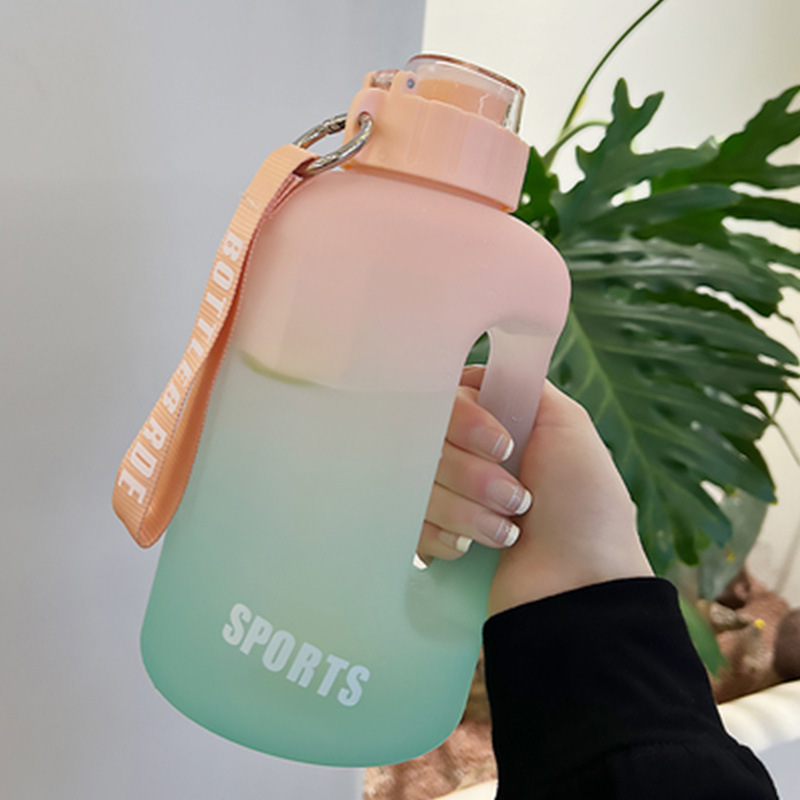 Large Sports Water Bottle with Straw