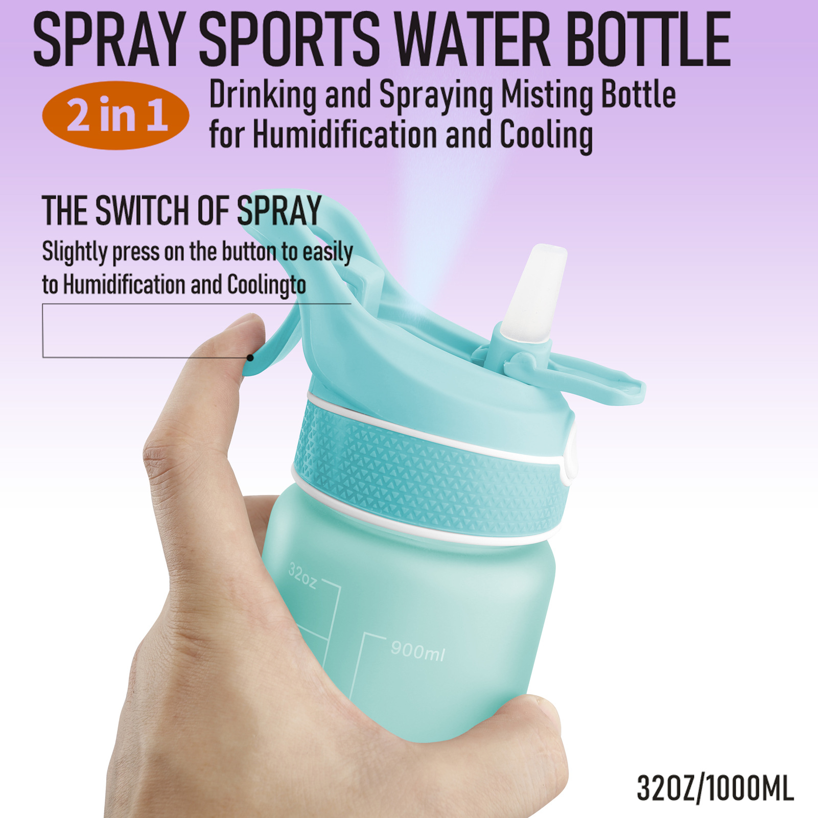 Dropship Misting Water Bottle For Sports And Outdoor Activities