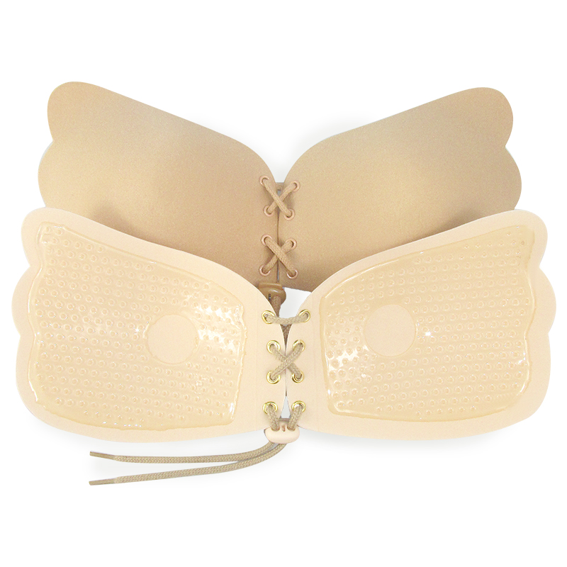 CheChury Adhesive Bra Strapless Push Up Bra for Women Invisible Silicone Strapless  Bra Self-Adhesive Wedding Bra Reusable Women's Comfortable Backless Bra  Without Straps Nipple Covers, A-beige : : Fashion