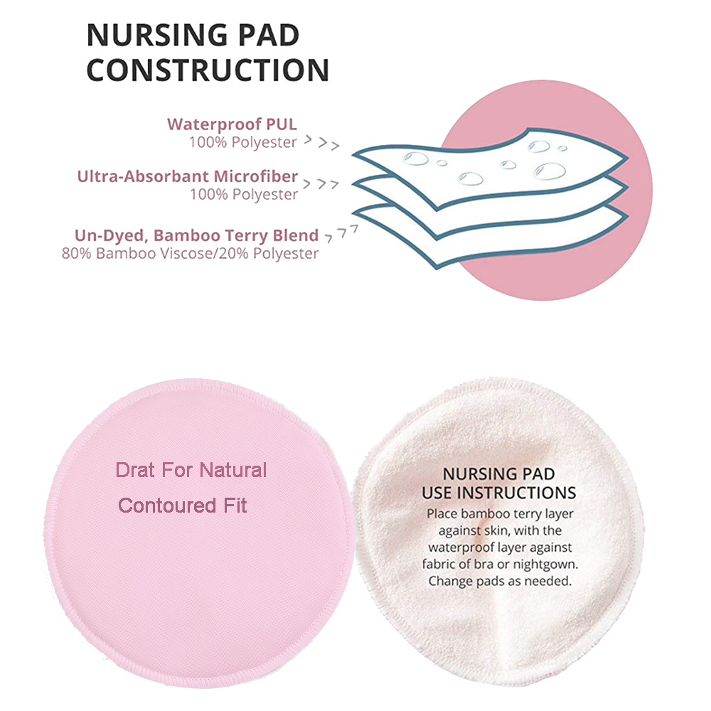 Reusable Bamboo Breast Pads for Breastfeeding - Soft, Absorbent, and Leak-Proof - MAMTASTIC