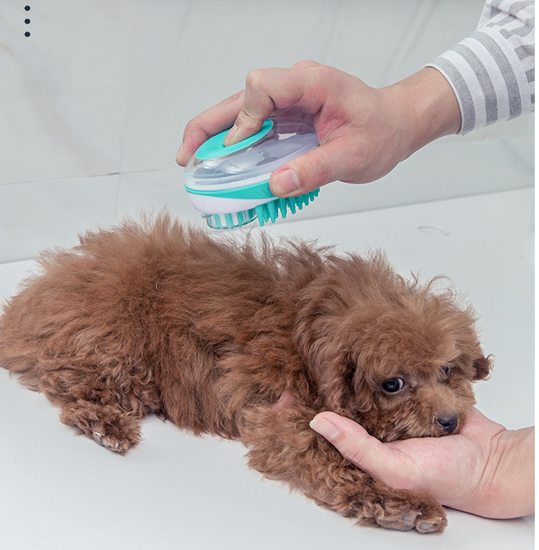 Silicone Dog Bath Massage Gloves Brush Pet Cat Bathroom Cleaning Tool Comb  Brush For Dog Can Pour Shampoo Dog Grooming Supplies - CJdropshipping