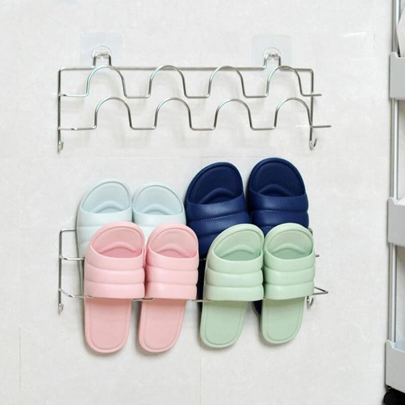 Stainless Steel Household Bathroom Slipper Rack - CJdropshipping
