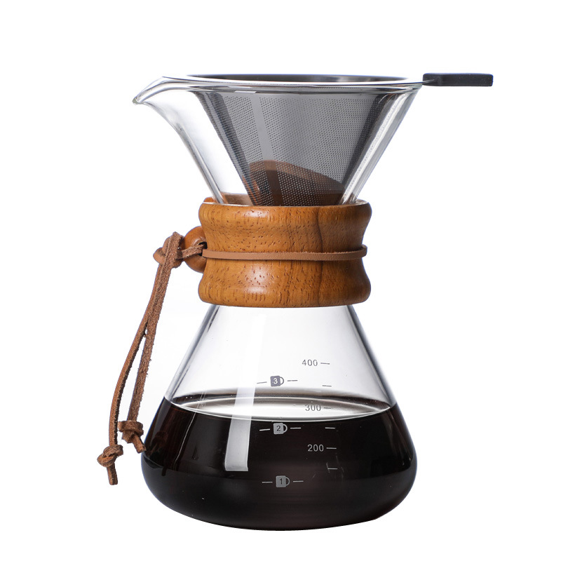 borosilicate coffee pot 400ml glass coffee