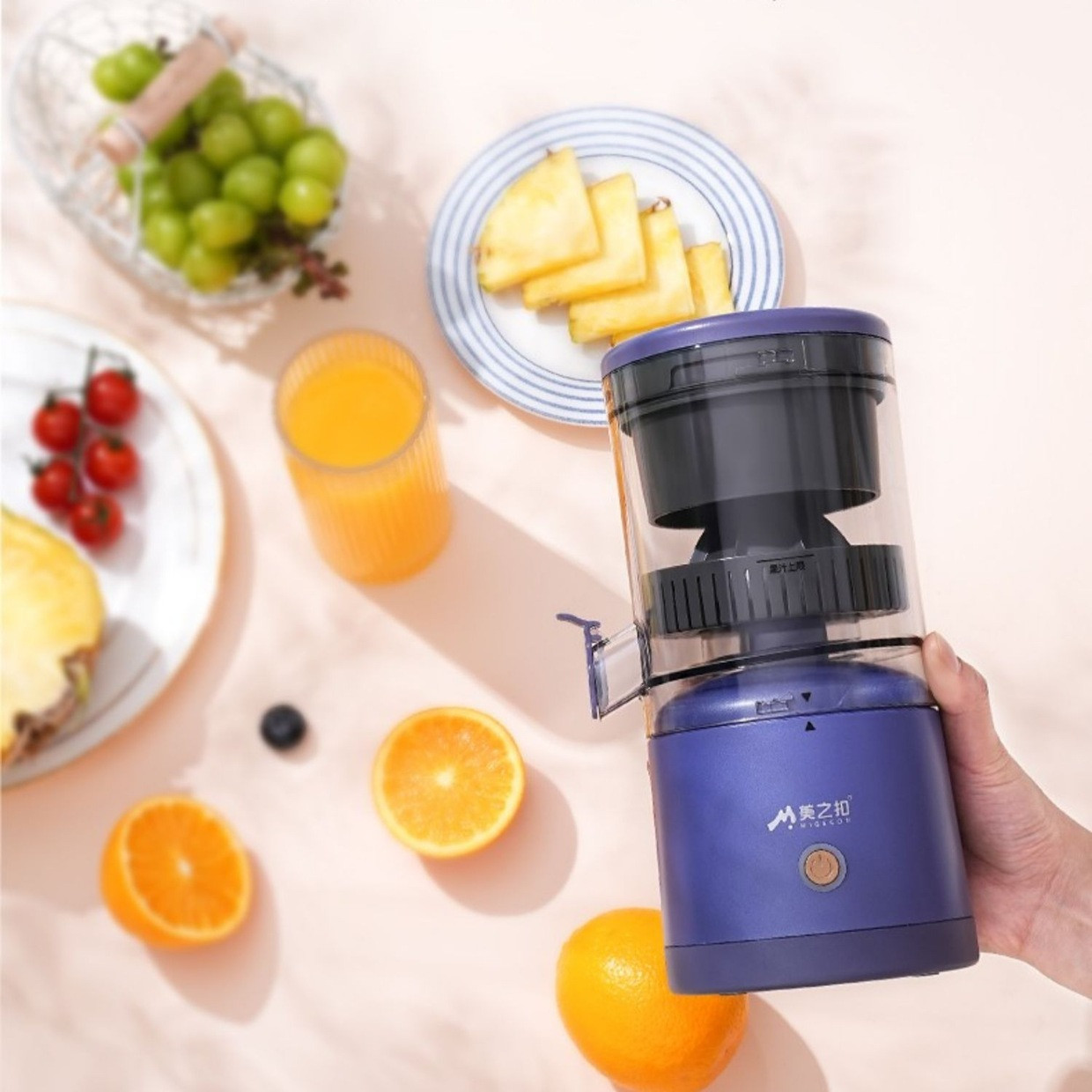 Portable Blender Electric Orange Press Mini Fruit Juicer Manual Juicer Cup Wireless  Portable Juicer Bucket Juicer Kitchen Gadgets - CJdropshipping