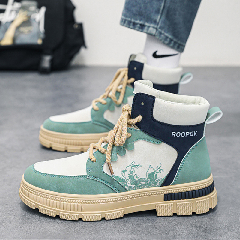 Men's Lace-up High-top Boots - CJdropshipping