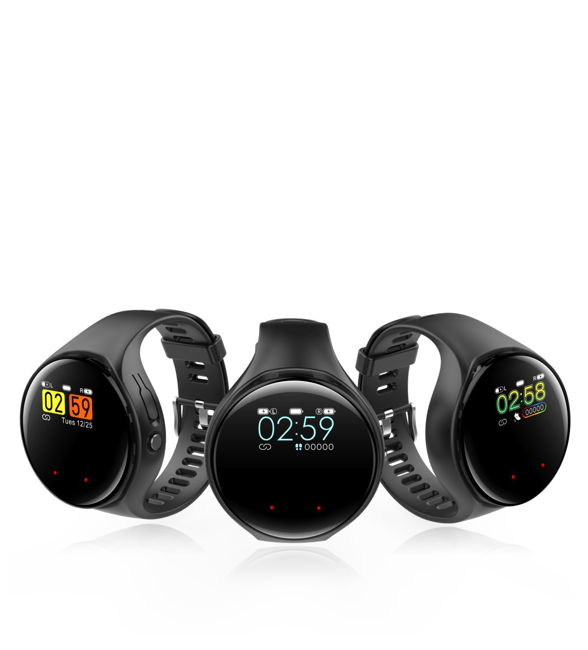 cjc Pulsera de reloj inteligente con auriculares Bluetooth, 2 en 1 pulsera  de actividad con TWS Sleep Music Bracelet Headset