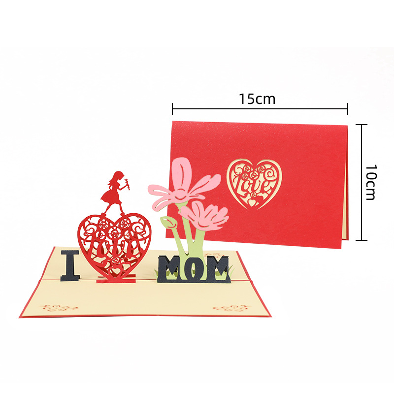 Dropship 1pc Creative Happy Mother's Day Greeting Card; 3D Blessing Card  Paper Carving Best Mom Ever Thank You Card to Sell Online at a Lower Price
