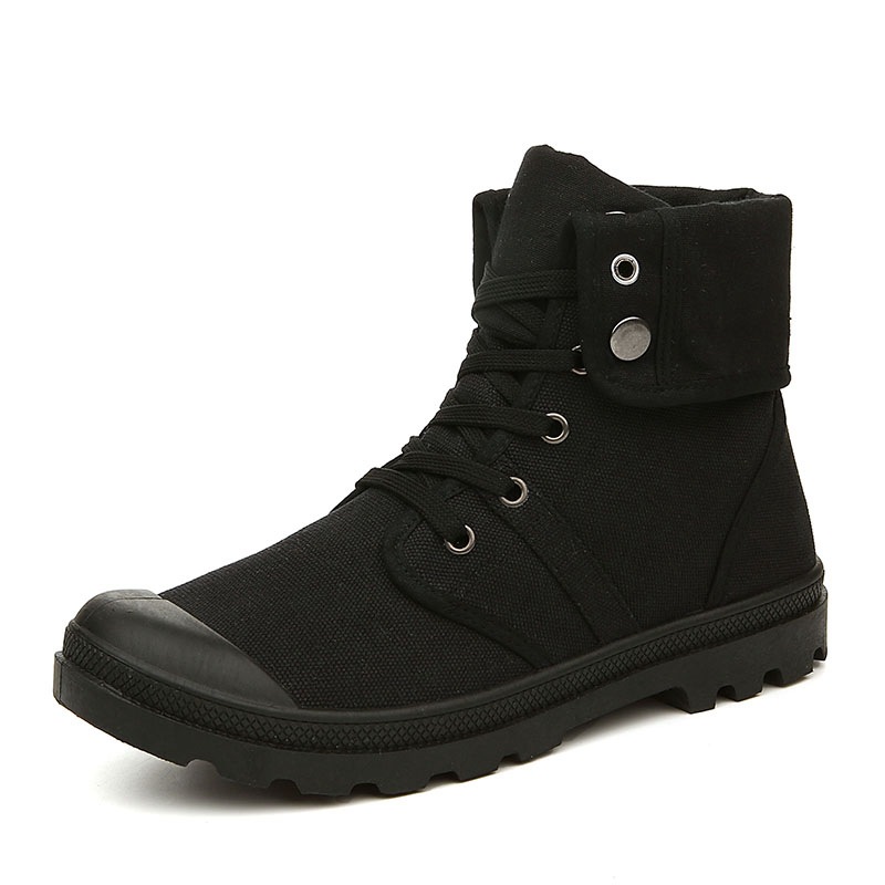 Men High-top Lace Up Canvas boots Sneakers | eBay display picture 3