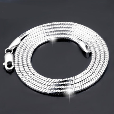 Sterling Silver Plated platinum necklace chain jadoku men