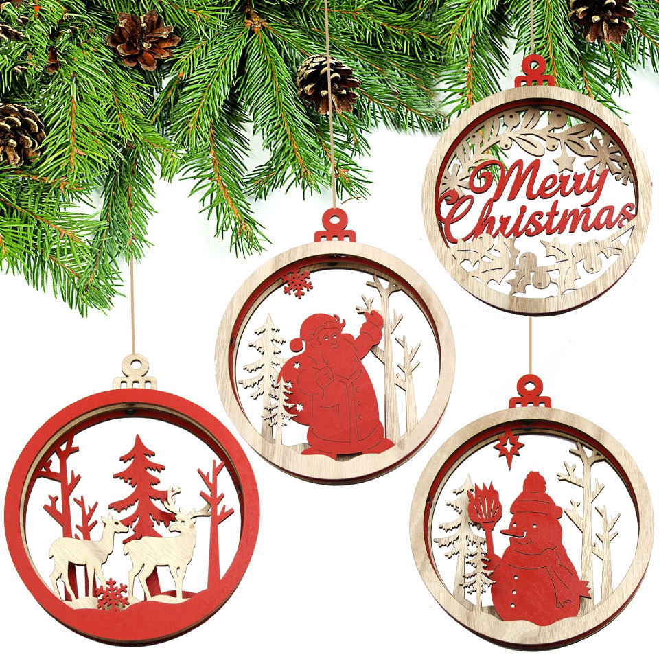 Wood Ornaments: 3 W x 3 H - HPG - Promotional Products Supplier