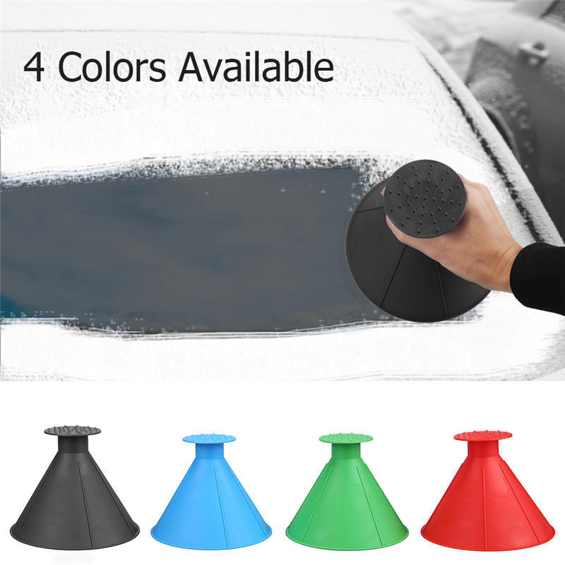  3 Pcs Magical Ice Scrapers for Car Windshield, Round