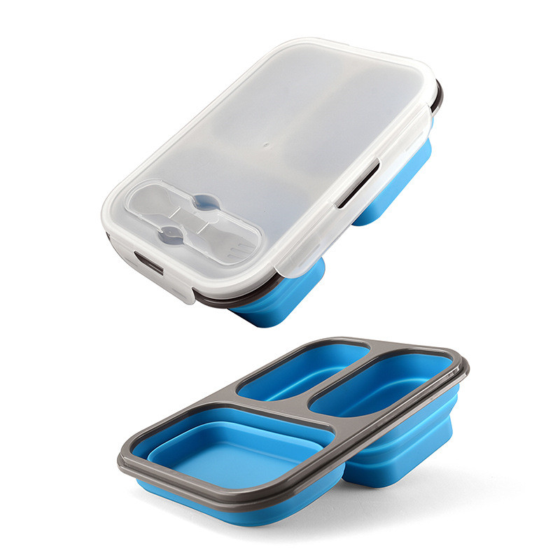 Dropship Lunch Box Bento Box Collapsible Silicone Lunchbox With