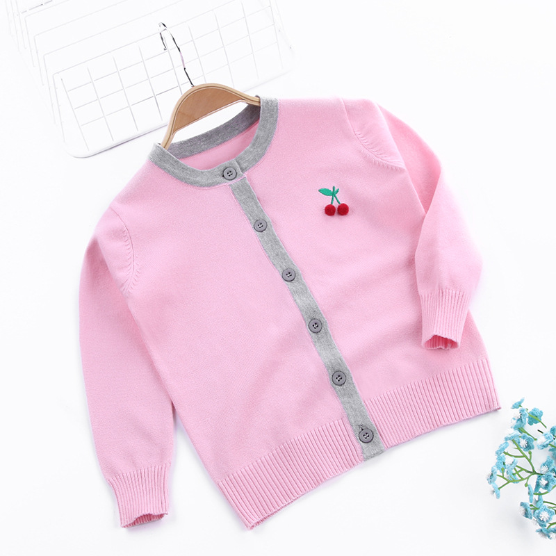Children's embroidered cardigan sweater CJdropshipping