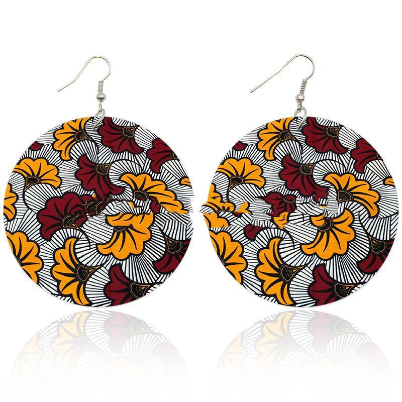 Painted Leafy Wooden Earrings – McAdams Design Company