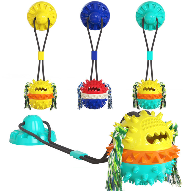 Dropship Dog Toys Treat Balls Interactive Hemp Rope Rubber Leaking