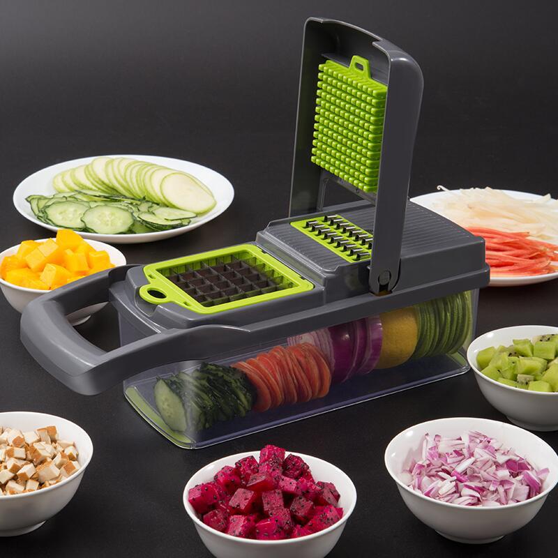 Kitchen multifunctional vegetable cutter potato dicer slicer cucumber  slicer household multifunctional vegetable cutter artifact - AliExpress