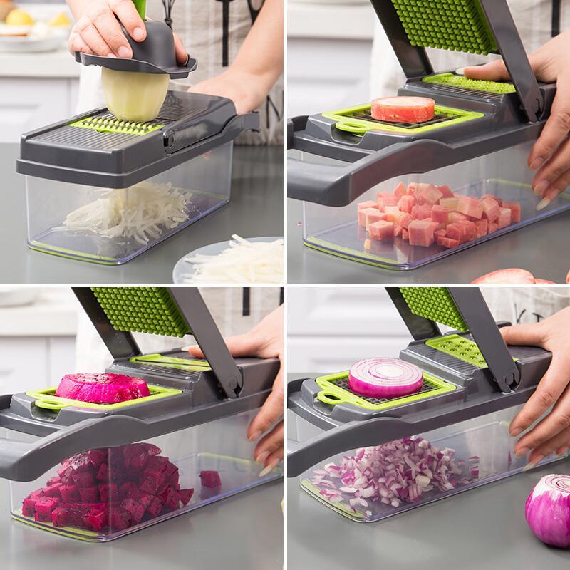 Kitchen multifunctional vegetable cutter potato dicer slicer cucumber  slicer household multifunctional vegetable cutter artifact - AliExpress