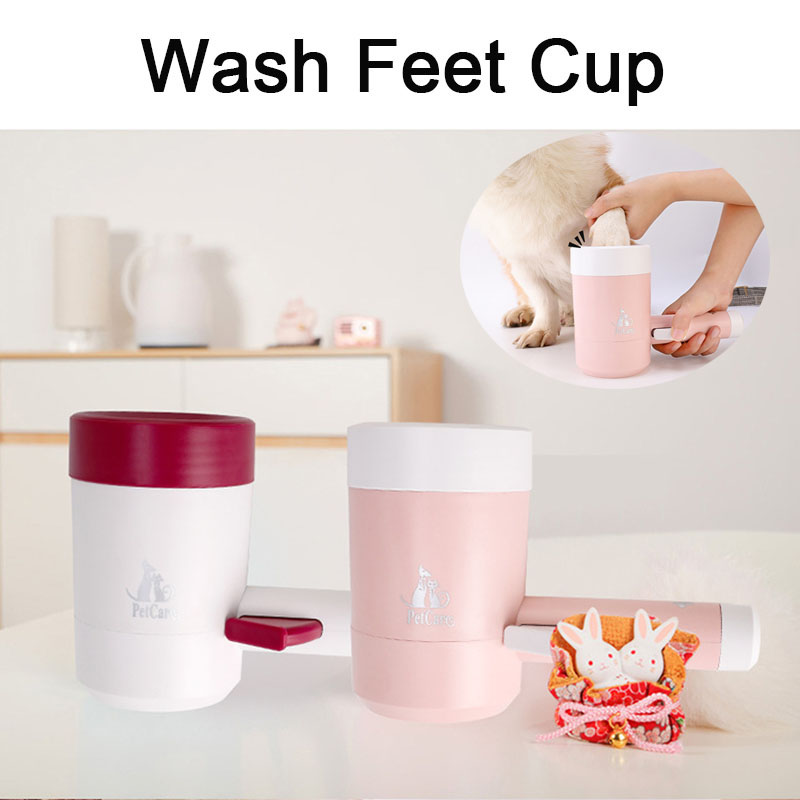 Pet Dog cat Paw Cleaner Cup Outdoor portable Soft Silicone Combs Quickly  Wash Foot Cleaning Bucket Pet Foot Wash Tools