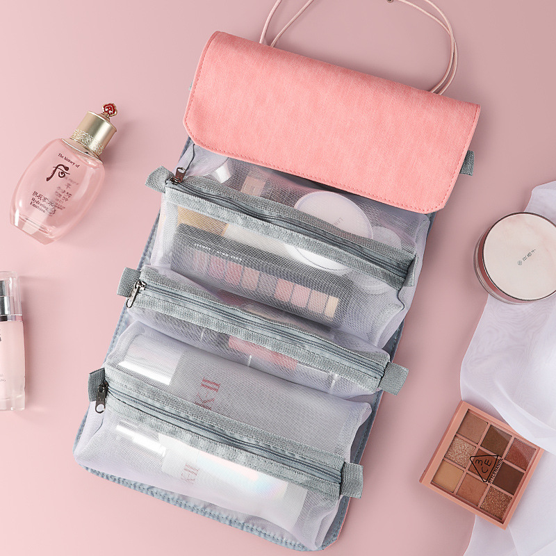 Detachable Make-Up Bag Foldable Box Large Capacity 4-Room Travel ...