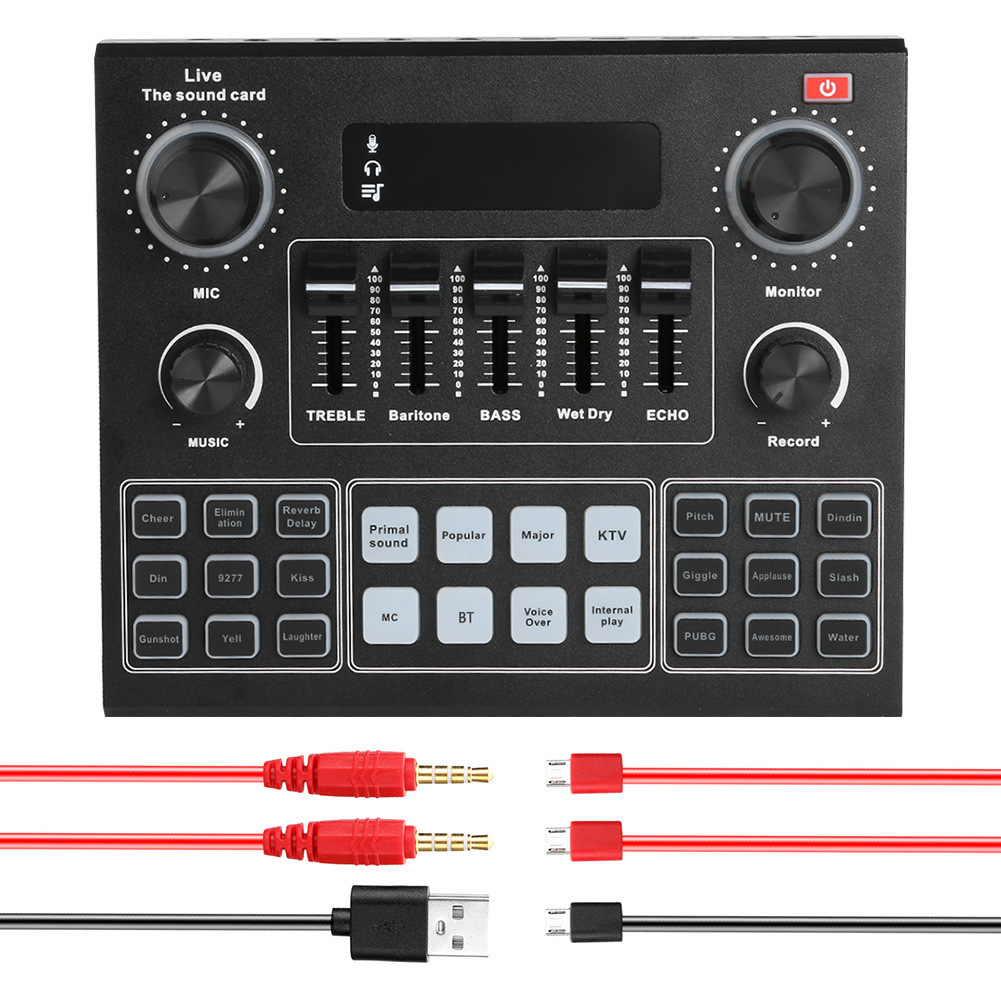 English Version V9 Mobile Phone Live Sound Card Se