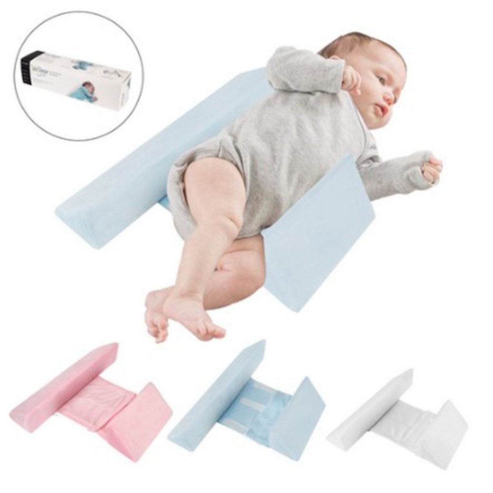 Hiltow Baby Anti Roll Side Sleep Pillow Soft Cotton Neck Support Cushion  Toddler Positioning Back Cushion Accompany Sleeping Pillow for Unisex Baby