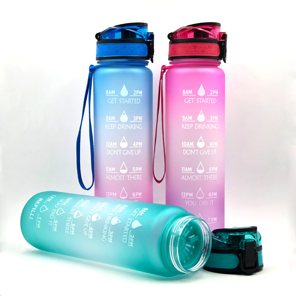 WEST BIKING 1L Sport Water Bottles For Men Women Gradient Portable