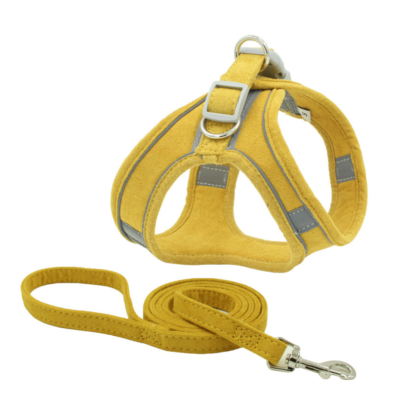 Suede Pet Chest Harness Reflective And Breathable Anti-Strike Cat Rope  Small Dog Vest Type Traction Rope - CJdropshipping