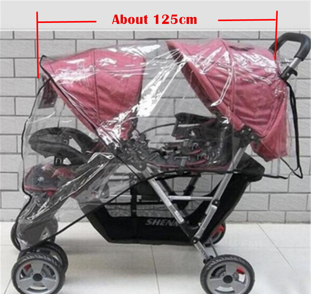 Twin Stroller Front and Rear Seats Rain Cover - MAMTASTIC