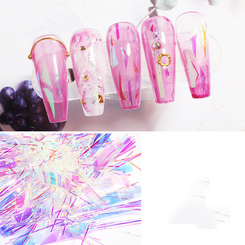 High Brightness Aurora Paper Mirror Symphony Cellophane Nail Art