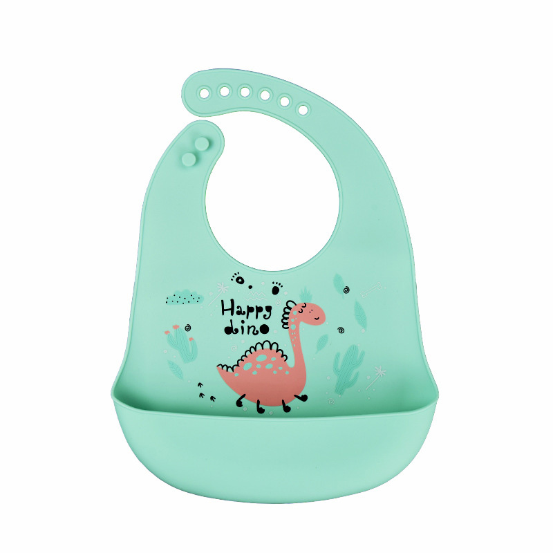 Printed Waterproof Silicone Baby Bibs Food Grade for Boys and Girls - MAMTASTIC