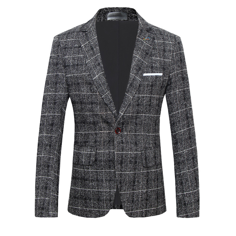 Men's Suits, Coats, Dresses, Slim-fitting Plaid Suits - CJdropshipping