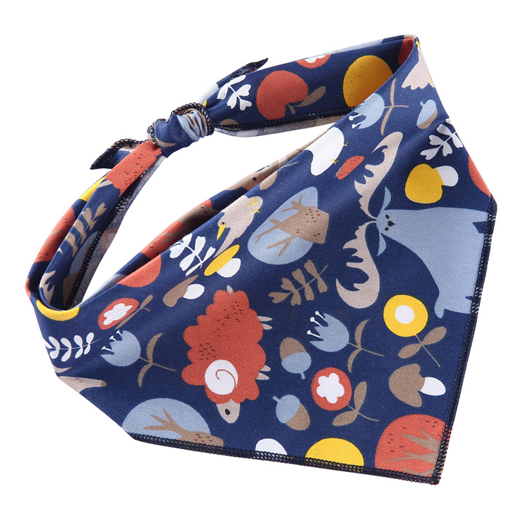 style: M, Size: L - Adjustable Dog Bandana Cotton Pet Neckerchief Cat Triangle Scarf Soft Saliva Towel Small Medium Large Dog Accessories