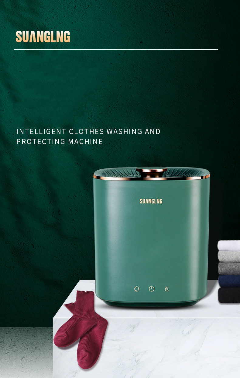 B18 Mini Portable Washing Machine Laundry Automatic Dormitory Underwear  Washing Blu Light Sterilization Machine for Washing Socks Machine - Green  Wholesale