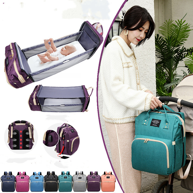 Mommy Bag Foldable Multifunctional Crib Mother And Baby Bag ...