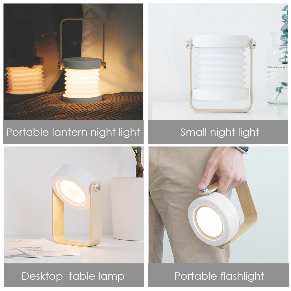 Rechargeable camping lantern Foldable desk lamp Touch lamp with dimmer Bedside reading light USB rechargeable table lamp