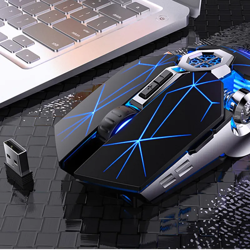 Usb Rechargeable Mechanical A7 Wireless Mouse Silent Mouse Wireless For Home Office Game