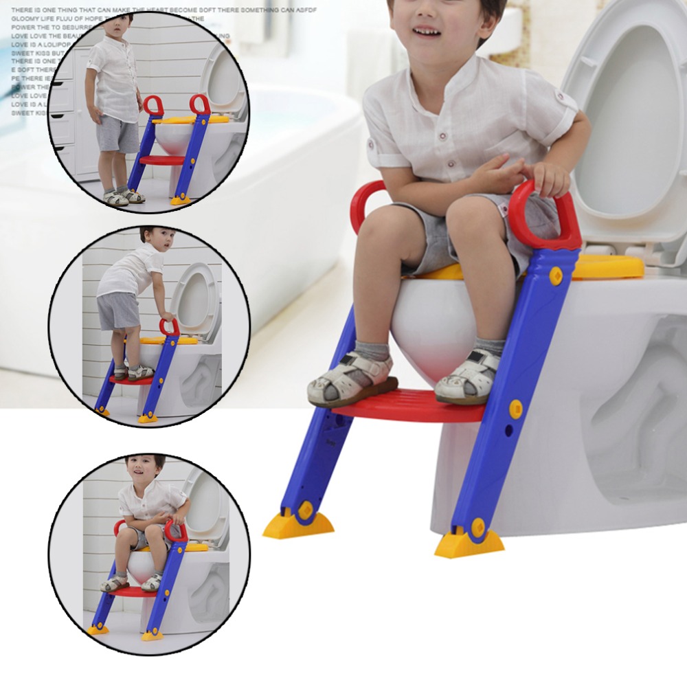 Adjustable Potty Training Toilet Seat with Ladder - Safe and Comfortable for Toddlers - MAMTASTIC