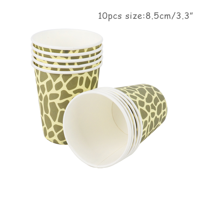 Tiger pattern paper plate paper cup CJdropshipping