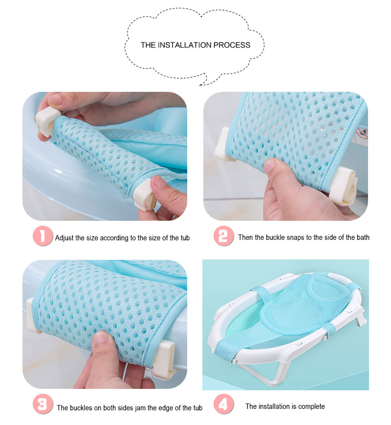 Sliding Pad for Tub with Net Pocket and Rack Support - MAMTASTIC