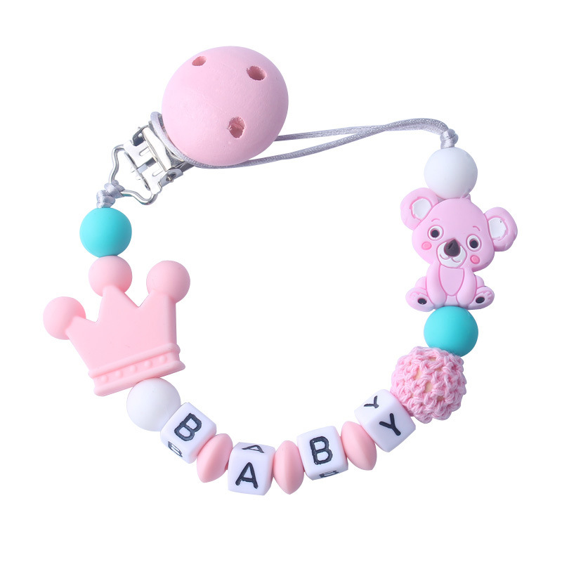 Cute Silicone Pacifier Chain with Beads - Safe and Durable Baby Teether - MAMTASTIC