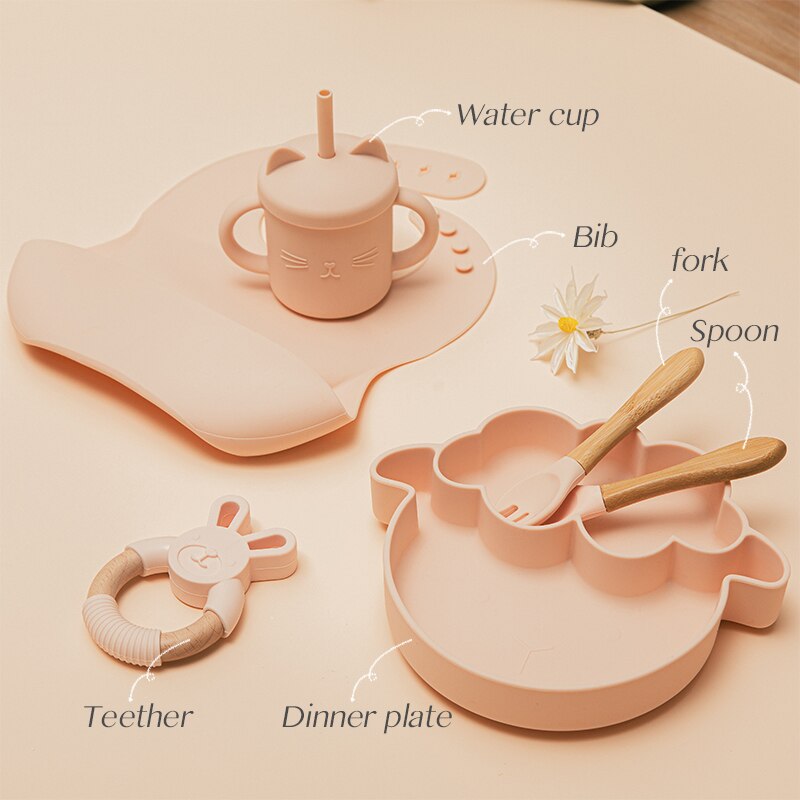 Silicone Baby Bowl and Tableware Gift Set - MAMTASTIC