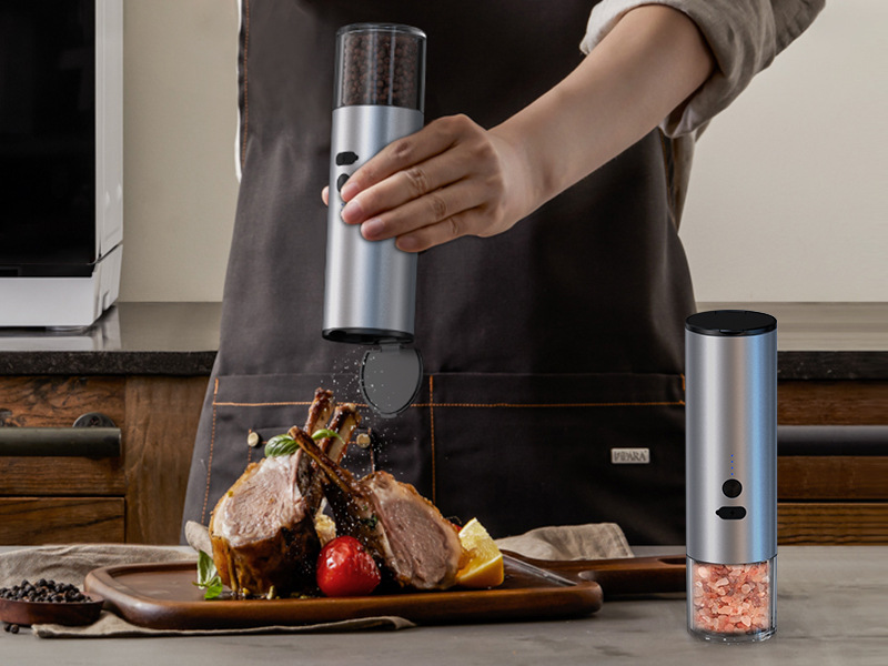Electric Food Corn Soybean Salt And Pepper Grinder Mill Machine Rechargeable  Electric Pepper And Salt Grinder Set With LED Kitchen Gadgets -  CJdropshipping
