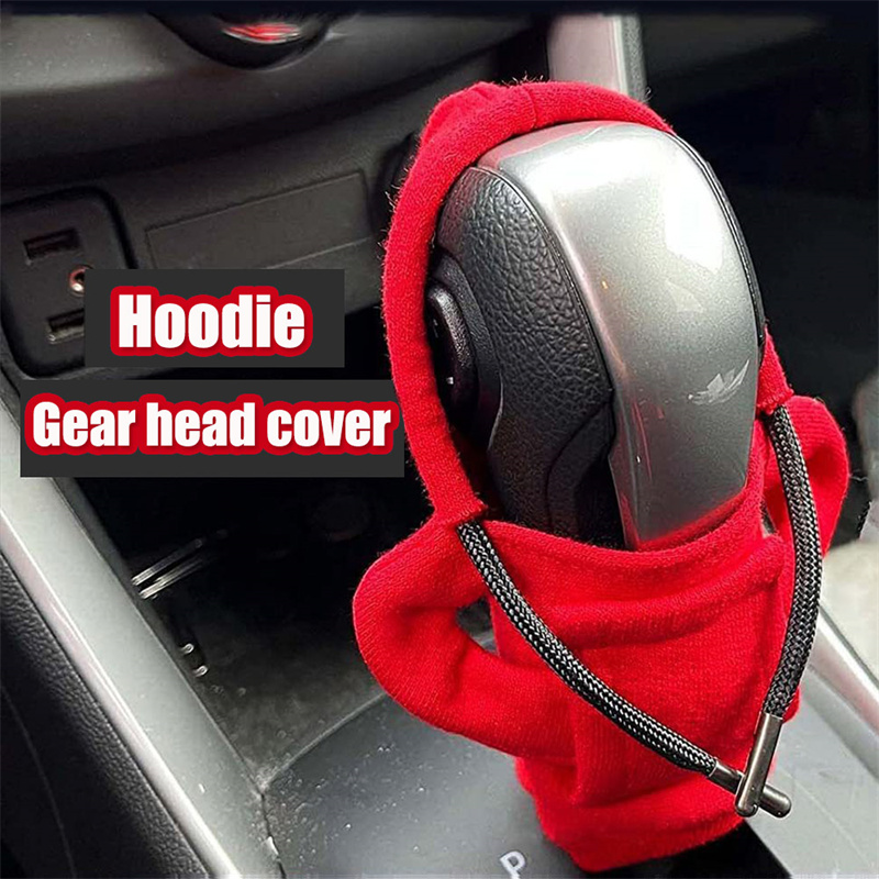 1PC Black Universal Car Gear Shift Cover Hoodie,Upgrade Your Car