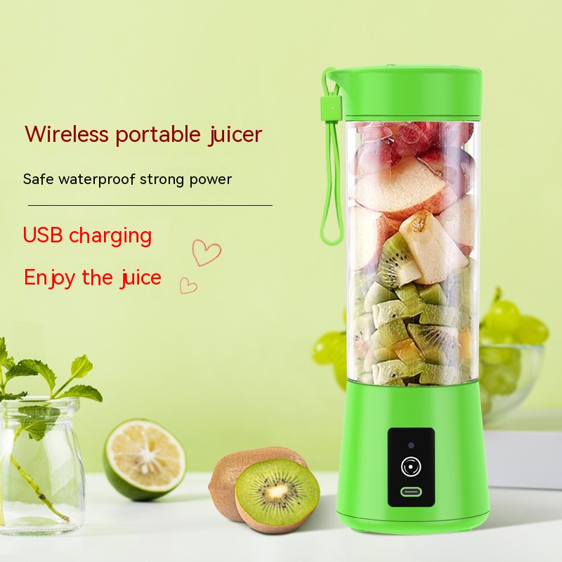 Portable Small Electric Juicer Stainless Steel Blade Cup Fruit