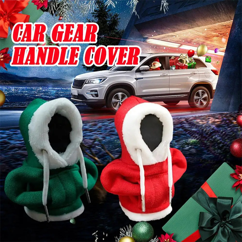 Christmas Hoodie Car Gearshift Cover Christmas Decor Gearshift Hoodie Car  Gearshift Knob Cover Manual Handle Gear Change Lever Cover - CJdropshipping