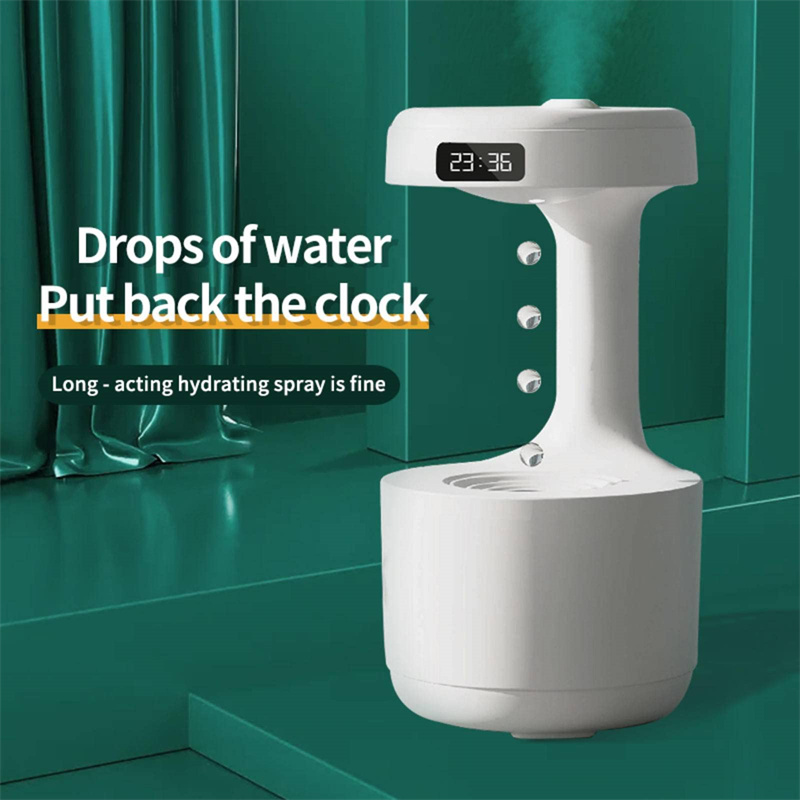 Bedroom Anti-Gravity Humidifier With Clock Water Drop Backflow Aroma  Diffuser Large Capacity Office Bedroom Mute Heavy Fog Household Sprayer -  CJdropshipping