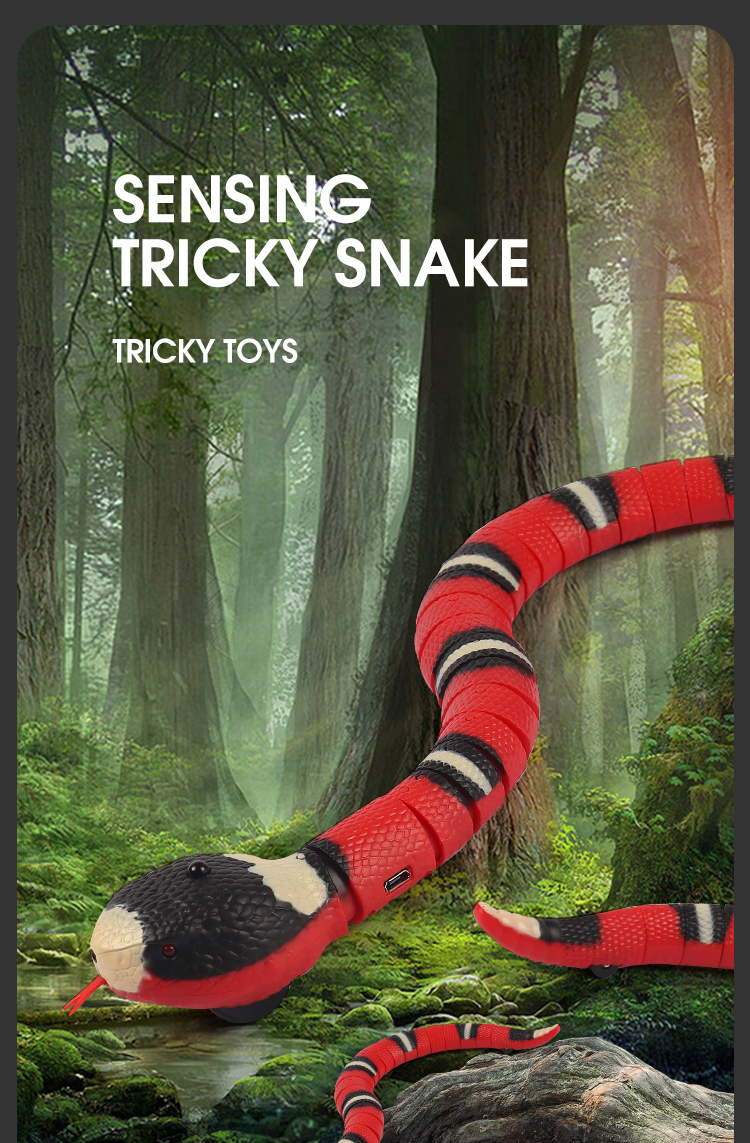 Smart Sensing Interactive Snake Toy for Cats, Automático